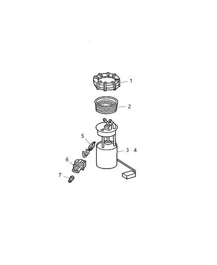 2003 Dodge Sprinter 2500 Nut-Fuel Pump Module Diagram for 5104539AA