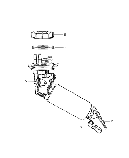 2002 Dodge Neon Fuel Pump/Level Module Kit Diagram for 5018704AA