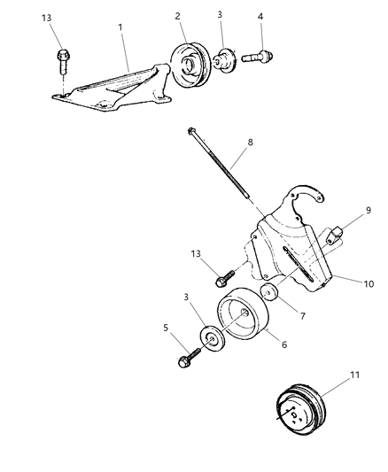 1998 Jeep Cherokee Drive Pulleys Diagram 3