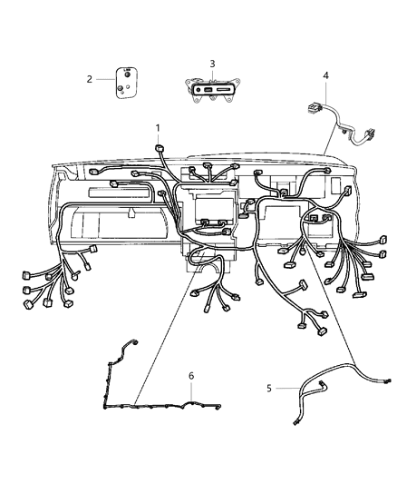 2014 Jeep Grand Cherokee Bracket-Wiring Harness Diagram for 68110684AA