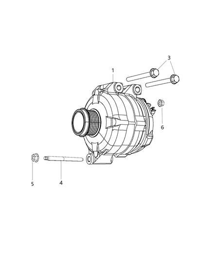 2012 Chrysler Town & Country Generator/Alternator & Related Parts Diagram 1