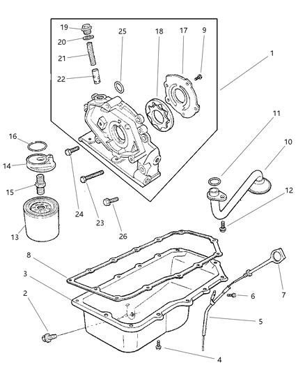 2001 Dodge Neon Engine Oiling Diagram