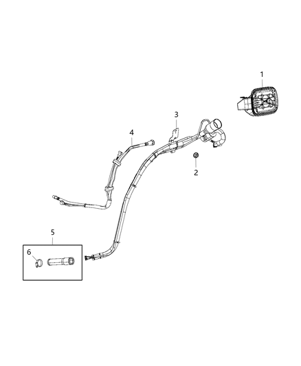 2018 Dodge Durango Housing-Fuel Filler Diagram for 68161542AG