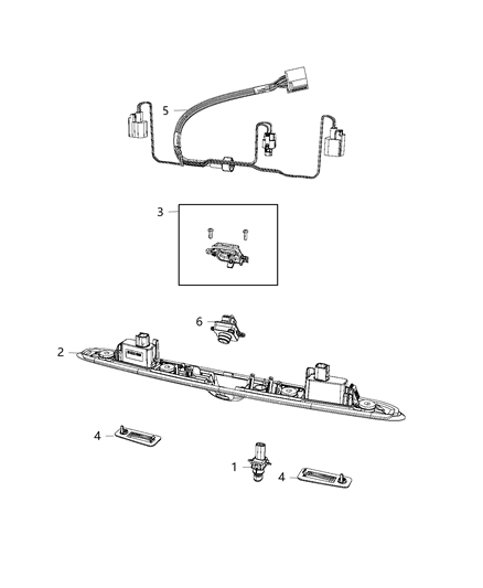 2016 Chrysler 200 Lamp, License Plate Diagram