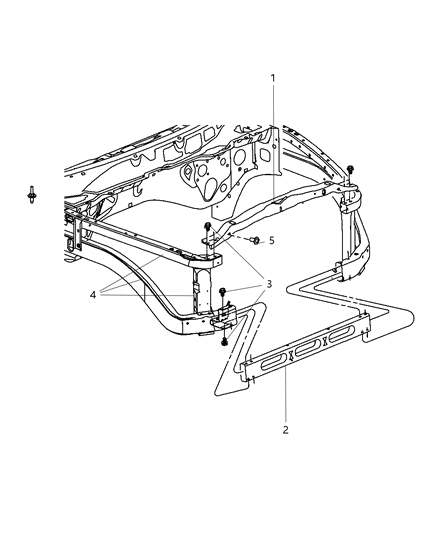 2008 Dodge Ram 1500 Radiator Support Diagram