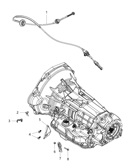 2019 Ram 3500 Transmission Gearshift Control Cable Diagram for 68416732AA