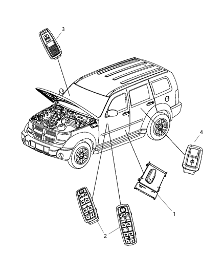 2007 Dodge Nitro Switch-Power Window Diagram for 4602533AB