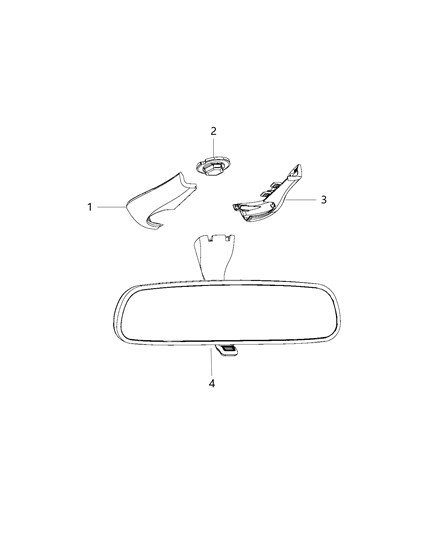 2013 Chrysler 300 Inside Rear View Mirror Diagram for 68206442AA