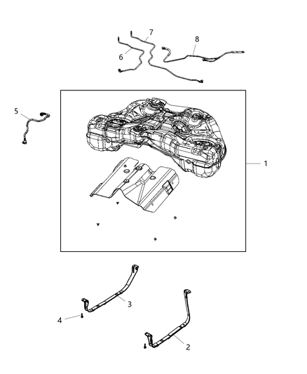 2020 Chrysler 300 Fuel Tank And Related Parts Diagram 1