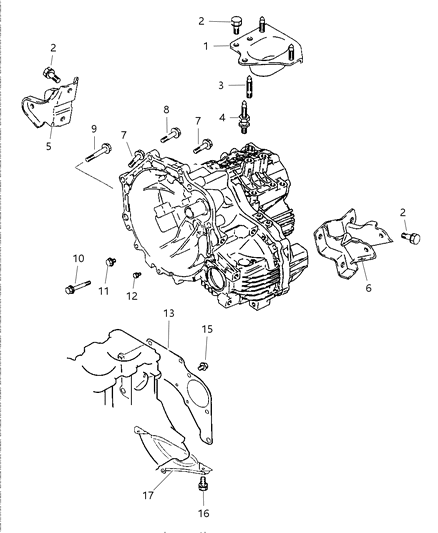 1997 Chrysler Sebring Transaxle Mounting Diagram 1