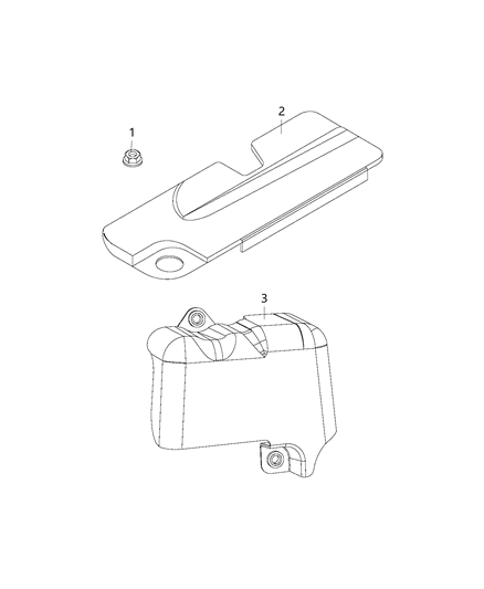 2014 Ram ProMaster 3500 Engine Cover & Related Parts Diagram