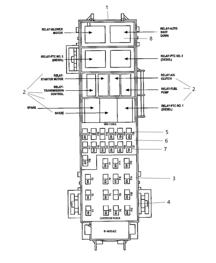 2010 Jeep Grand Cherokee Electrical Relay Diagram for 68190594AA