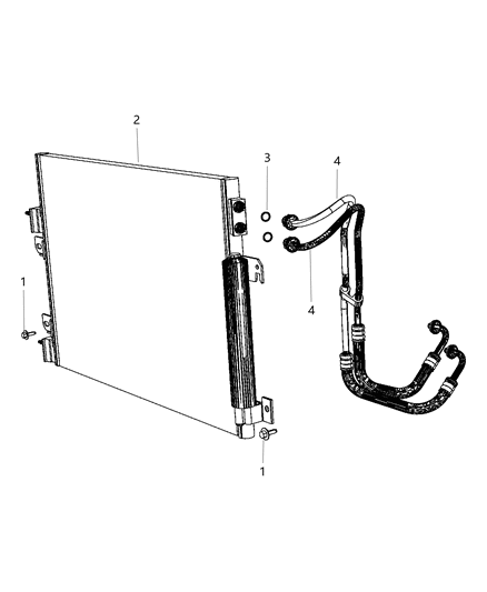 2017 Jeep Compass Transmission Oil Cooler & Lines Diagram 2