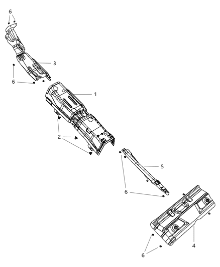 2012 Dodge Caliber Exhaust Shield Diagram