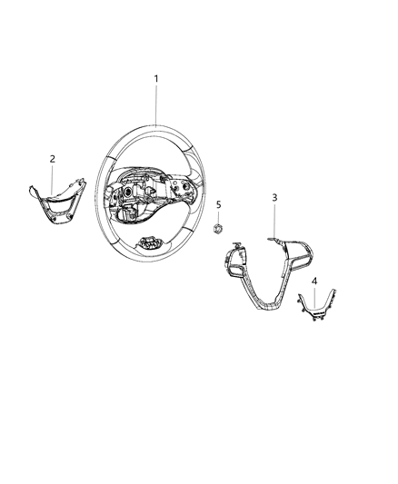 2018 Jeep Cherokee Steering Wheel Assembly Diagram 1