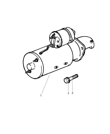 2002 Dodge Ram 2500 Quad & Club Cab Starter & Mounting Diagram 2