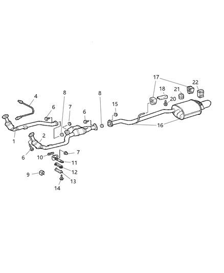 2004 Chrysler Crossfire Bracket-Catalytic Converter Diagram for 5097277AA