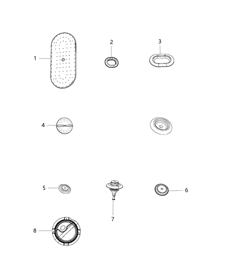 2020 Chrysler Voyager Cover-Fuel Pump Access Diagram for 68227811AA