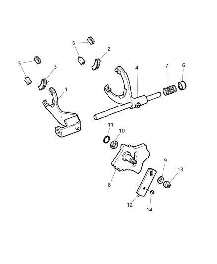 1997 Dodge Ram 1500 Forks , Rails Diagram 2