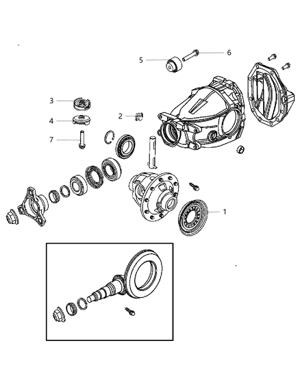 2009 Chrysler 300 Housing And Differential With Internal Components Diagram 2