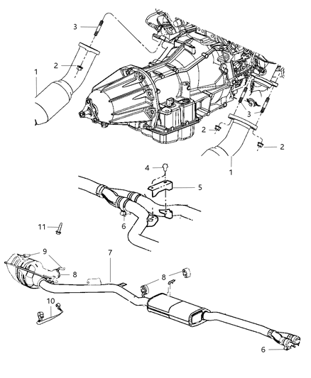 2010 Dodge Challenger Exhaust System Diagram 1