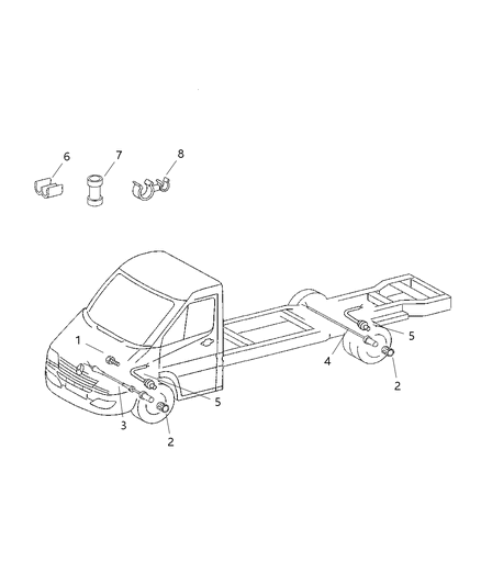 2005 Dodge Sprinter 2500 Cable-Brake Indicator Diagram for 5103654AA