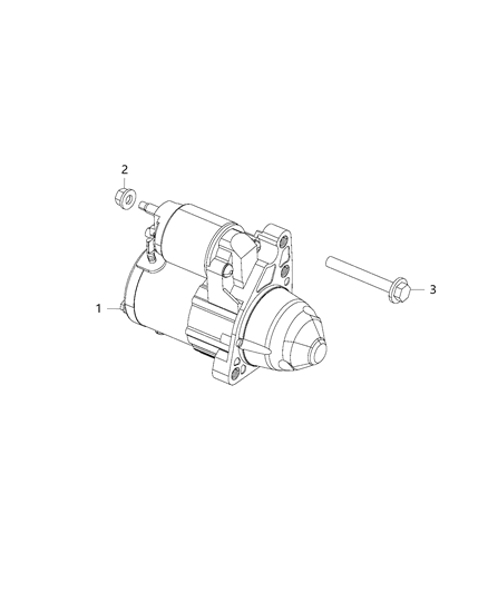 2014 Chrysler 200 Starter & Related Parts Diagram 1