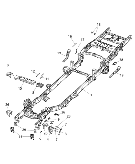 2020 Ram 2500 Frame, Complete Diagram