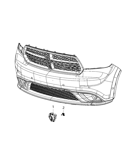 2020 Dodge Durango Lamps, Fog Diagram 1