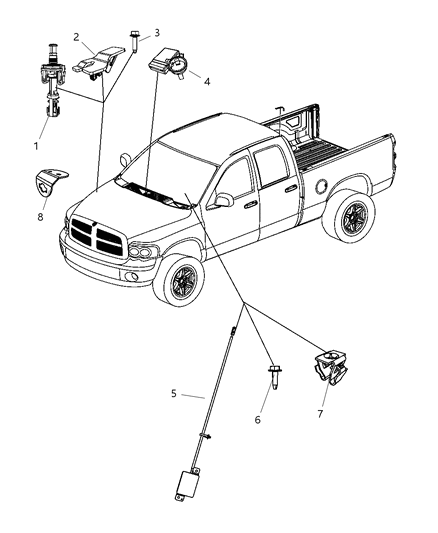 2009 Dodge Ram 3500 Module-Control Module Diagram for 5026224AI