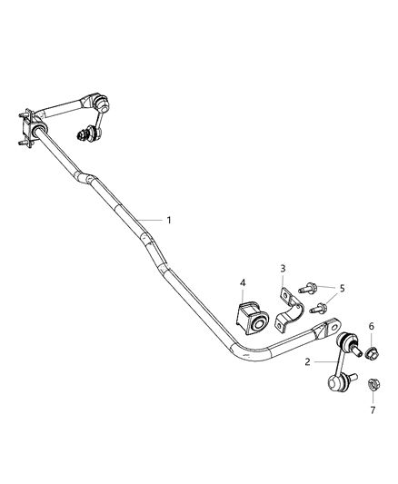 2009 Dodge Journey Cushion-SWAY ELIMINATOR Diagram for 5151205AB