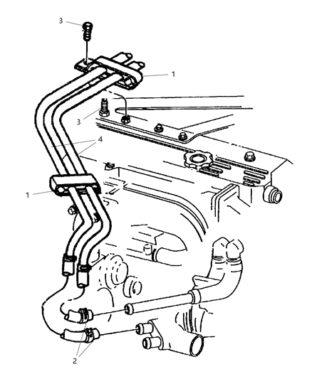 2000 Jeep Cherokee Plumbing - Heater Diagram 4