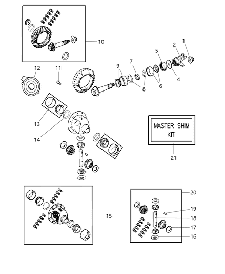 1999 Jeep Grand Cherokee Differential - Front Axle Diagram