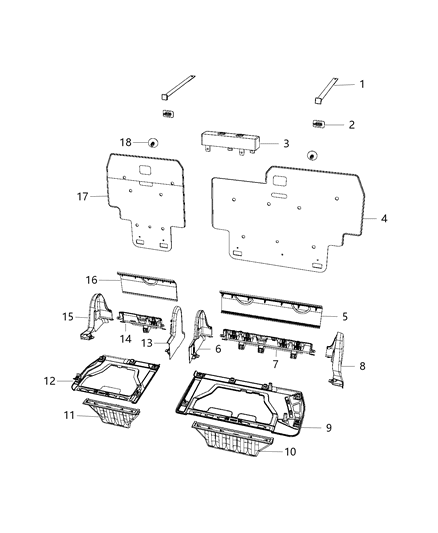 2018 Chrysler Pacifica Cover-Seat Anchor Diagram for 5RU38DX9AE