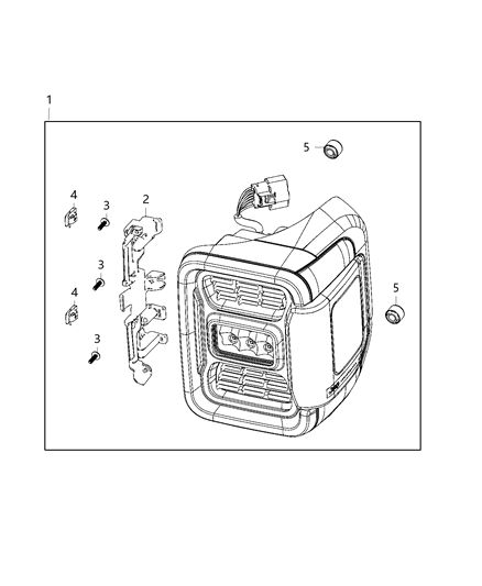 2021 Jeep Gladiator Parts, Tail Lamps Service Diagram 5