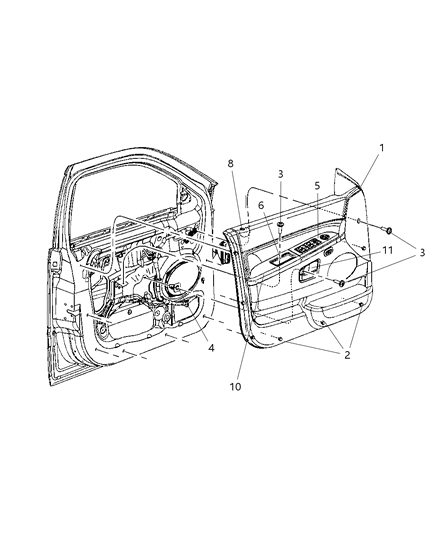 2009 Jeep Grand Cherokee Screw Diagram for 68054323AA