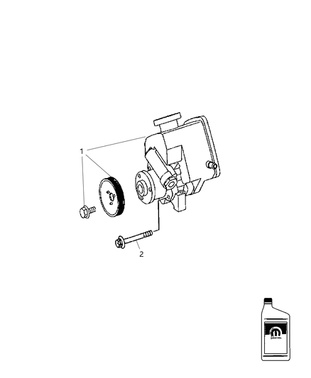 2009 Dodge Sprinter 3500 Power Steering Pump Diagram for 68012236AA