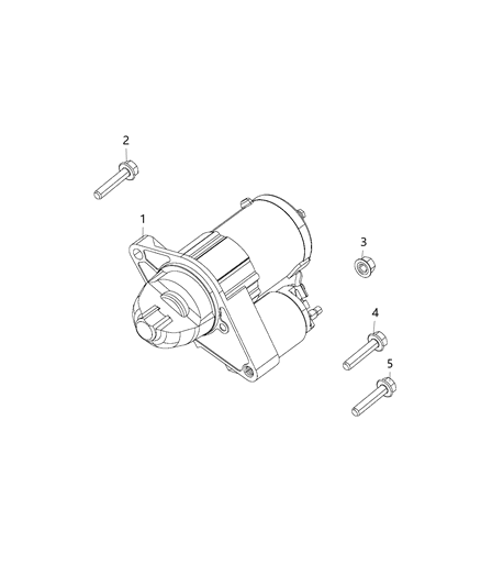 2021 Jeep Compass Starter & Related Parts Diagram 1