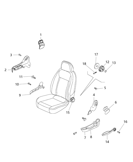 2018 Ram ProMaster City Shield-Seat Diagram for 68311934AA