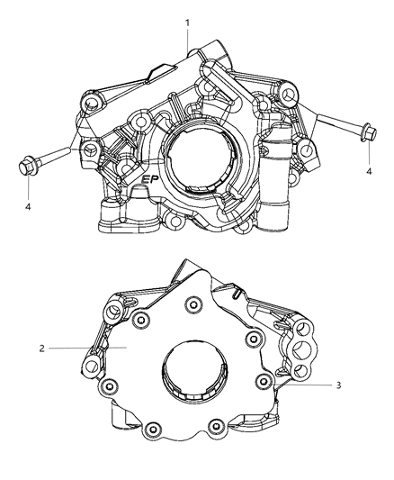 2008 Dodge Ram 3500 Oil Pump , Oil Pan And Indicator Diagram 2