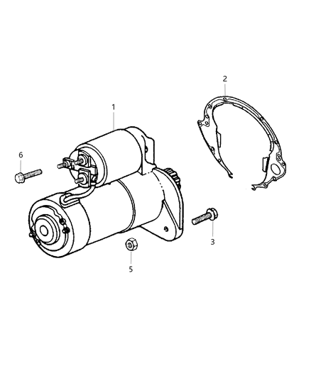2004 Jeep Grand Cherokee Engine Starter Diagram for RC0S7404