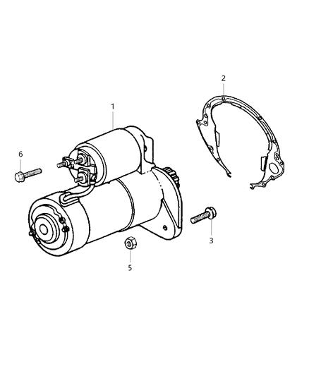 2004 Jeep Grand Cherokee Starter Motor Diagram for 56041012AE