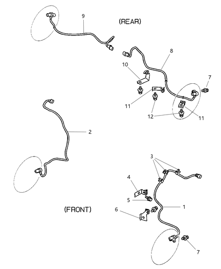 2005 Chrysler Sebring Coupe Anti-Skid Brake Sensor Diagram