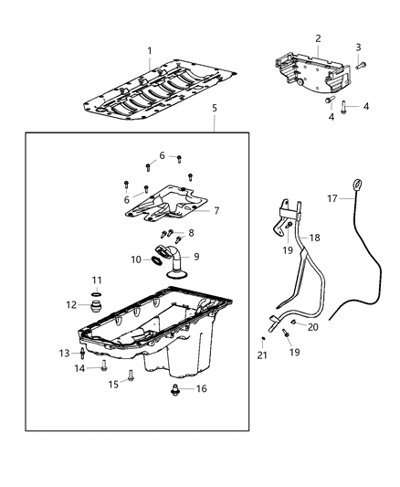 2021 Ram 1500 Tube-Engine Oil Indicator Diagram for 53011386AB