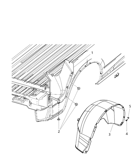 2020 Ram 1500 Classic Rear Wheelhouse Shields Diagram
