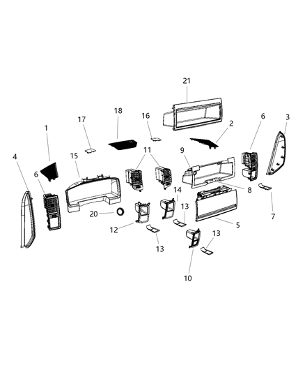 2018 Ram 3500 Door-Glove Box Diagram for 1NM00LA8AA