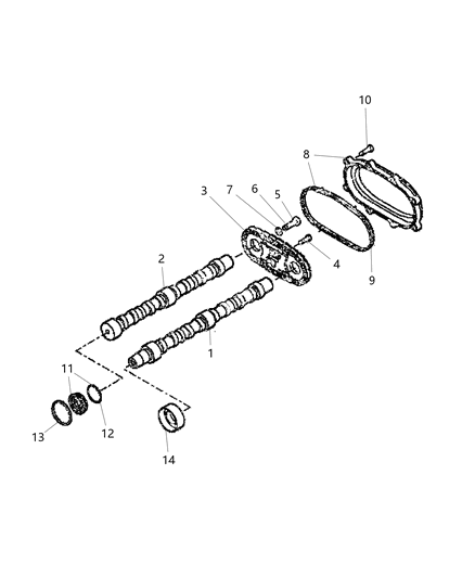 2021 Ram ProMaster 2500 Camshafts & Valvetrain Diagram 1