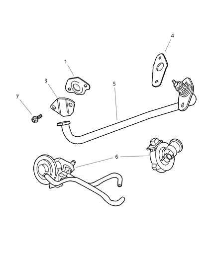 2002 Chrysler PT Cruiser FLANGE-EGR Tube Diagram for 4669171AD