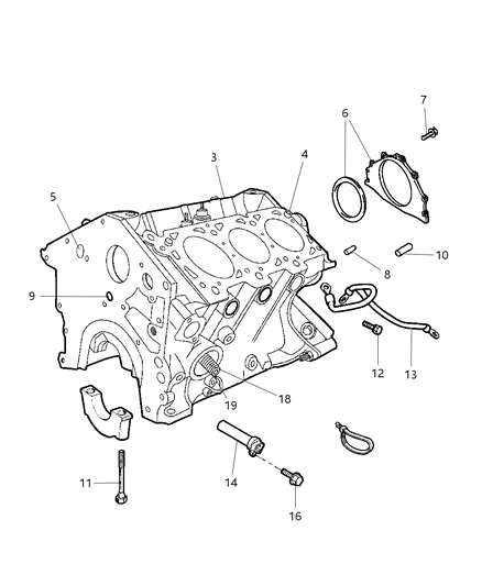 2006 Dodge Charger Engine-Long Block Diagram for R1635056AB