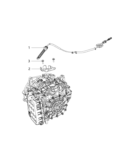 2016 Dodge Dart Gear Shift Cable And Bracket Diagram 1